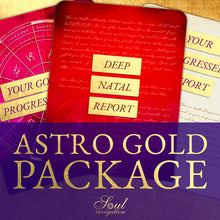 Load image into Gallery viewer, Advanced Astro-Gold Package! Go deeper into Astrology! (You must email birth info to us, details below)