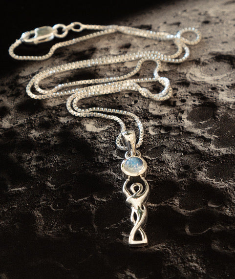 Soul Navigation's New Moon Intention Necklace, Designed by Dawn Wonder