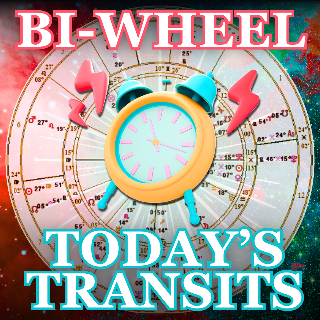 Gorgeous Transit Bi-Wheel : Your Gorgeous Natal Chart + Today's Transits