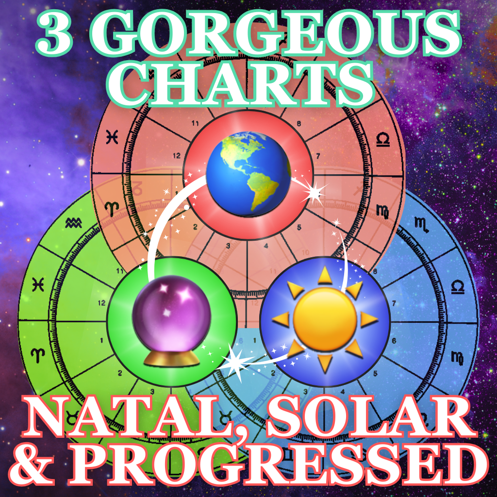 Gorgeous Charts Package - Natal, Solar & Progressed!  Save $ (You must email us your birth info, details below)