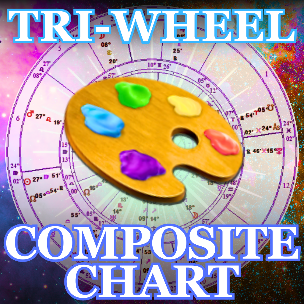 Gorgeous Composite TRI Wheel: Your Natal + Their Natal + Composite Chart Tri Wheel